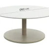 Orion salontafel voor buiten Ø80 cm. - Keramiek/Latte