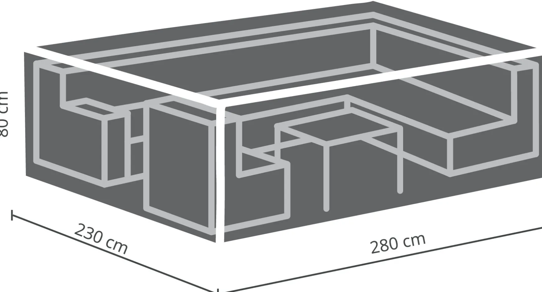 Outdoor Covers loungesethoes 280x230x80 cm.