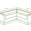 Outdoor Covers l-vormige loungesethoes 250x250x90x70 cm.