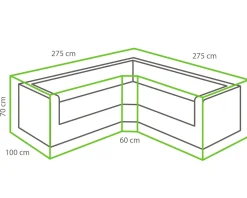 Outdoor Covers l-vormige loungesethoes BIG 275x275x100x70 cm.
