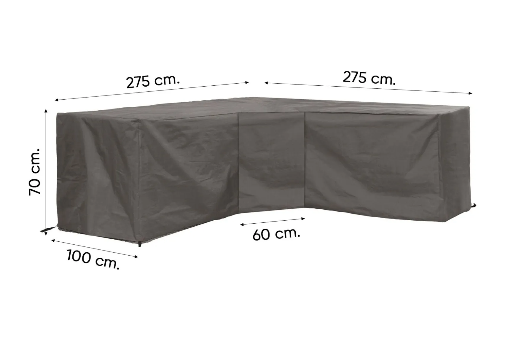 Outdoor Covers l-vormige loungesethoes BIG 275x275x100x70 cm.