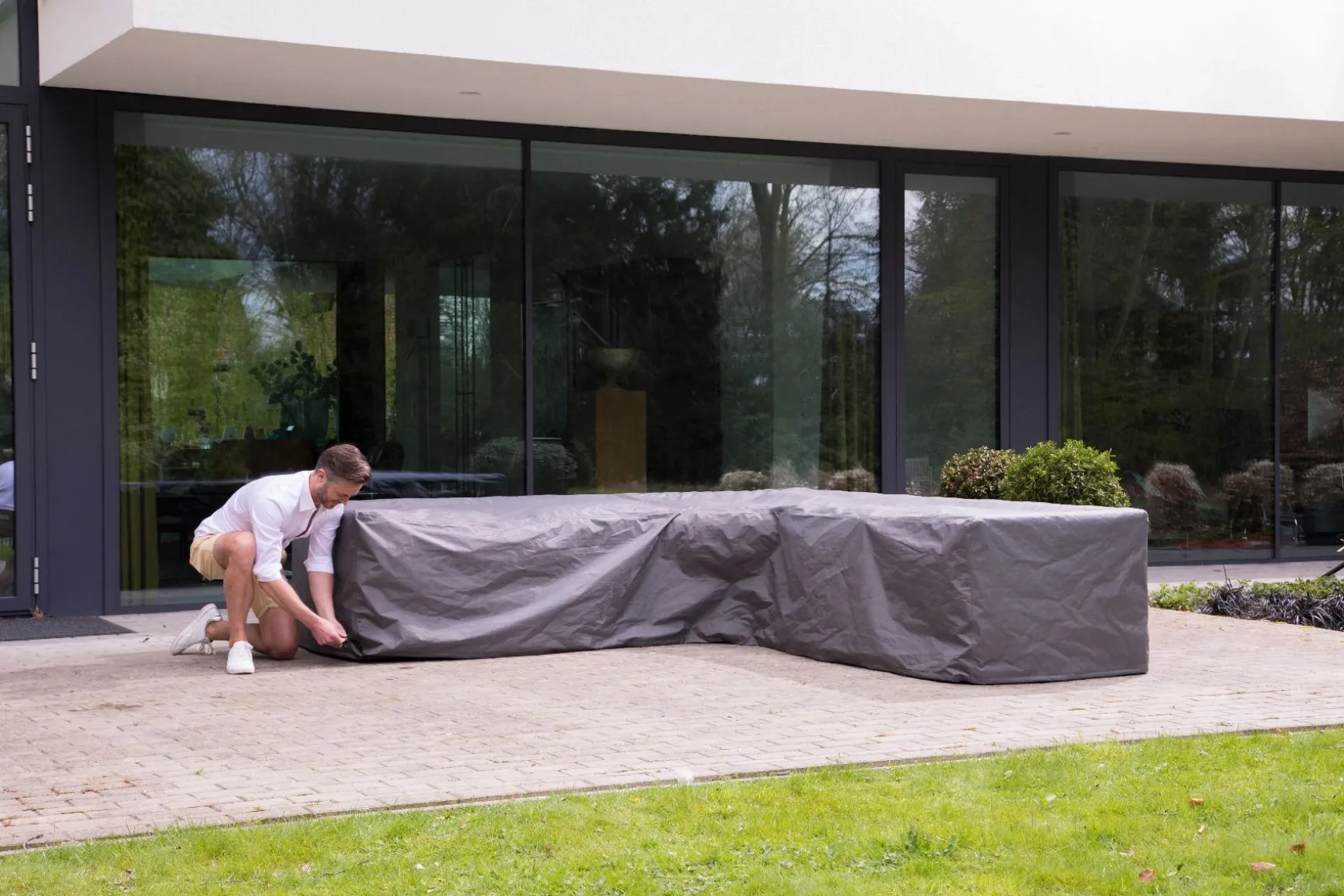 Outdoor Covers l-vormige loungesethoes BIG 275x275x100x70 cm.