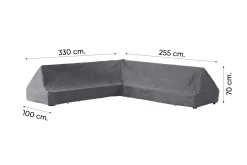 Outdoor Covers L-vormige loungesethoes 255x330x70x100 cm. - Rechts