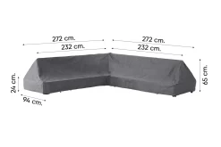 Outdoor Covers L-vormige platform loungesethoes 272x272x65 cm.