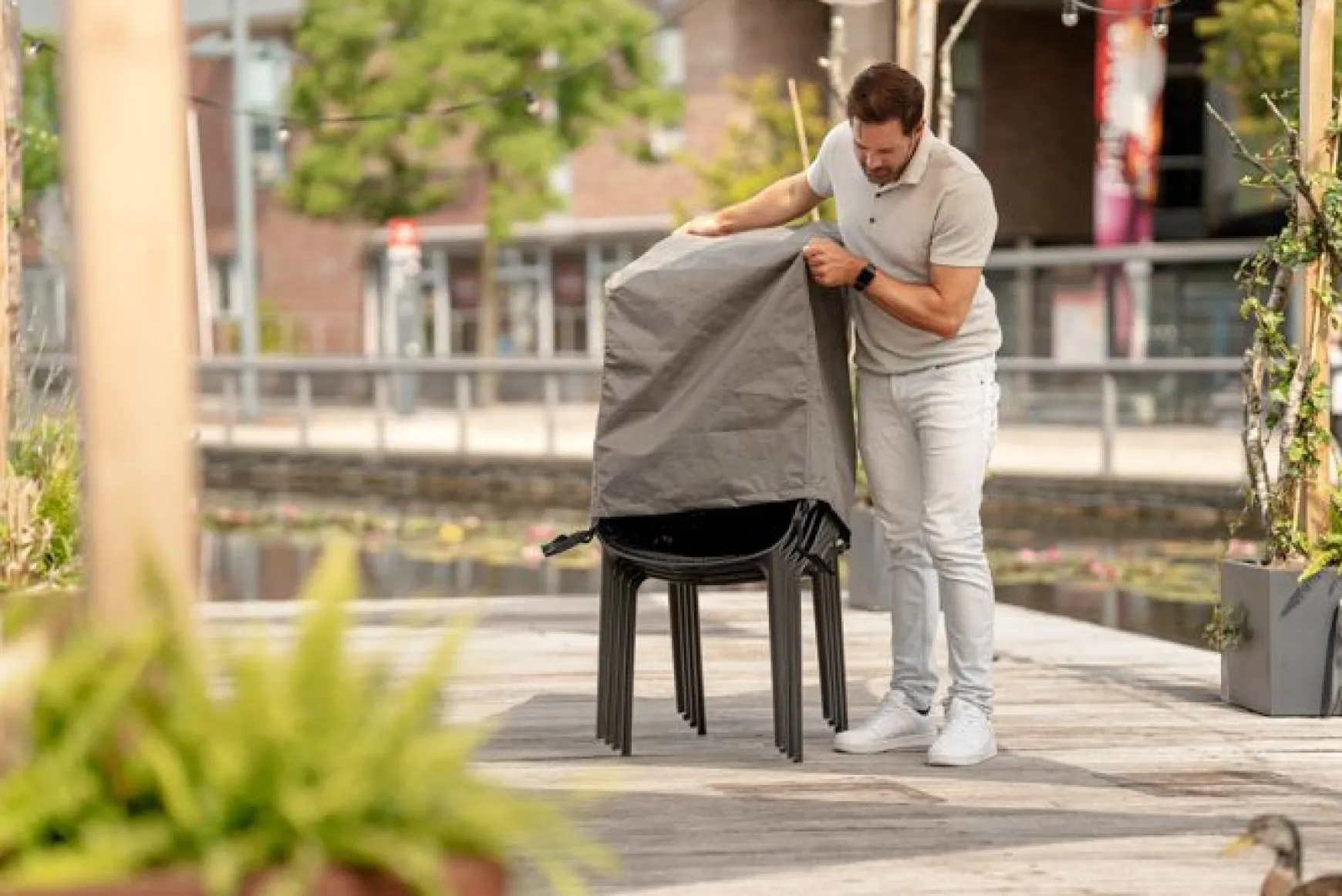 Outdoor Covers tuinstoelhoes 66x66x128h cm.