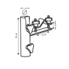 Parasolhouder balkon - reling 18 cm. - Platinum
