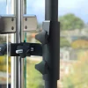 Parasolhouder balkon - verticaal ronde reling - Platinum