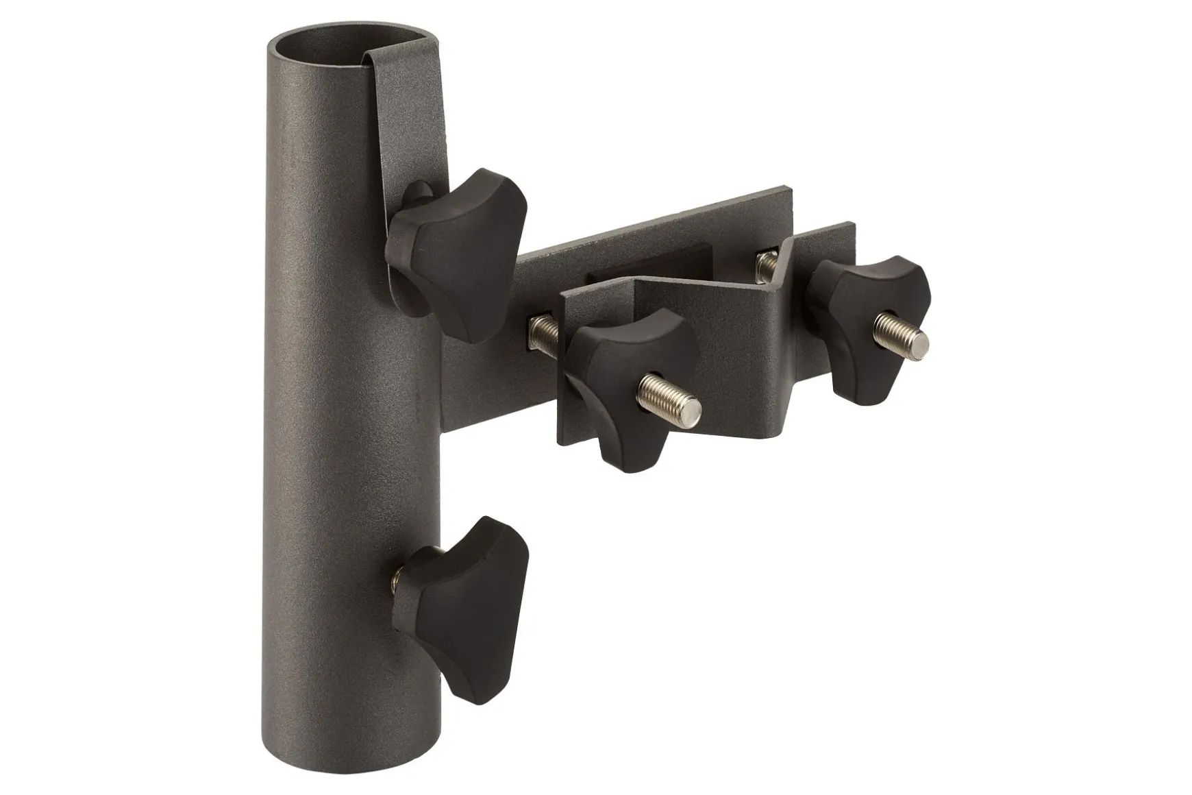 Parasolhouder balkon - verticaal ronde reling - Platinum