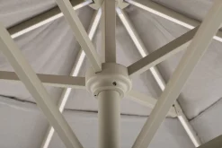 Perfect Shadow Atlas Telescope Stokparasol Pro met LED verlichting 4x4 m. - Latte/Urban Taupe