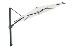Perfect Shadow Eclipse ronde zweefparasol Ø350 cm. Ultra - Antraciet/Soft Sand