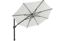 Perfect Shadow Eclipse ronde zweefparasol Ø350 cm. Ultra - Antraciet/Soft Sand
