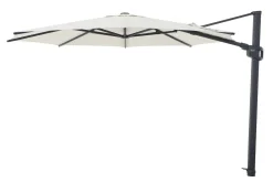 Perfect Shadow Eclipse ronde zweefparasol Ø350 cm. Ultra - Antraciet/Soft Sand