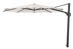 Perfect Shadow Eclipse ronde zweefparasol Ø350 cm. Ultra - Antraciet/Urban Taupe