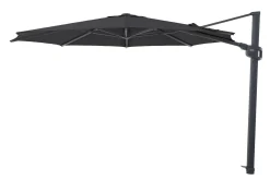 Perfect Shadow Eclipse ronde zweefparasol Ø350 cm. Ultra - Antraciet/Ash Black