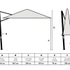 Perfect Shadow Eclipse ronde zweefparasol Ø350 cm. Ultra - Latte/Soft Sand