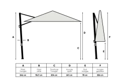 Perfect Shadow Eclipse ronde zweefparasol Ø350 cm. Ultra - Latte/Soft Sand