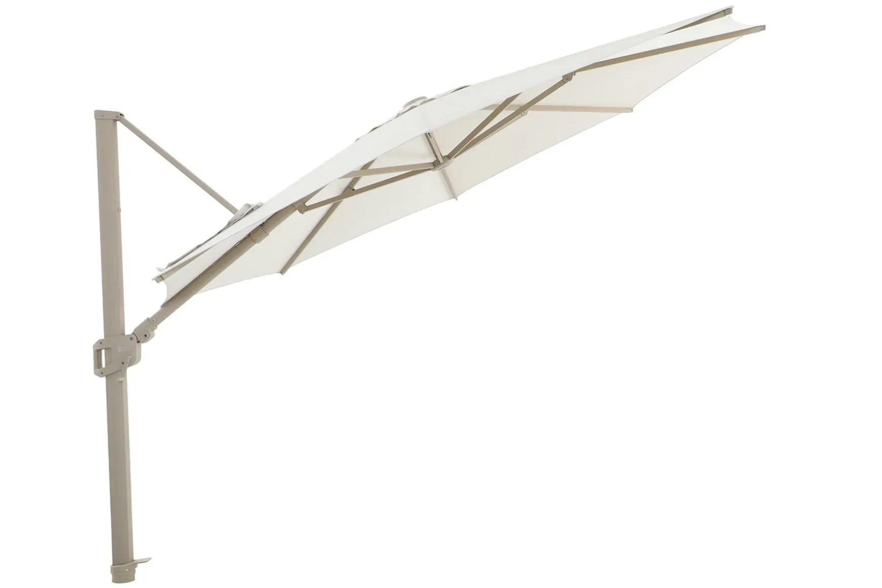 Perfect Shadow Eclipse ronde zweefparasol Ø350 cm. Ultra - Latte/Soft Sand
