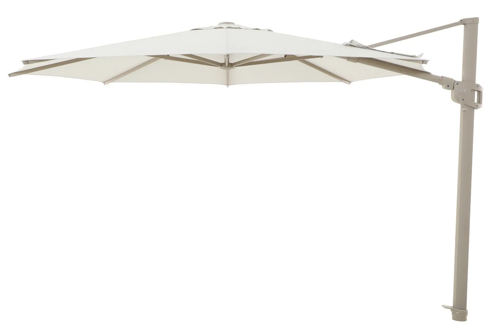 Perfect Shadow Eclipse ronde zweefparasol Ø350 cm. Ultra - Latte/Soft Sand