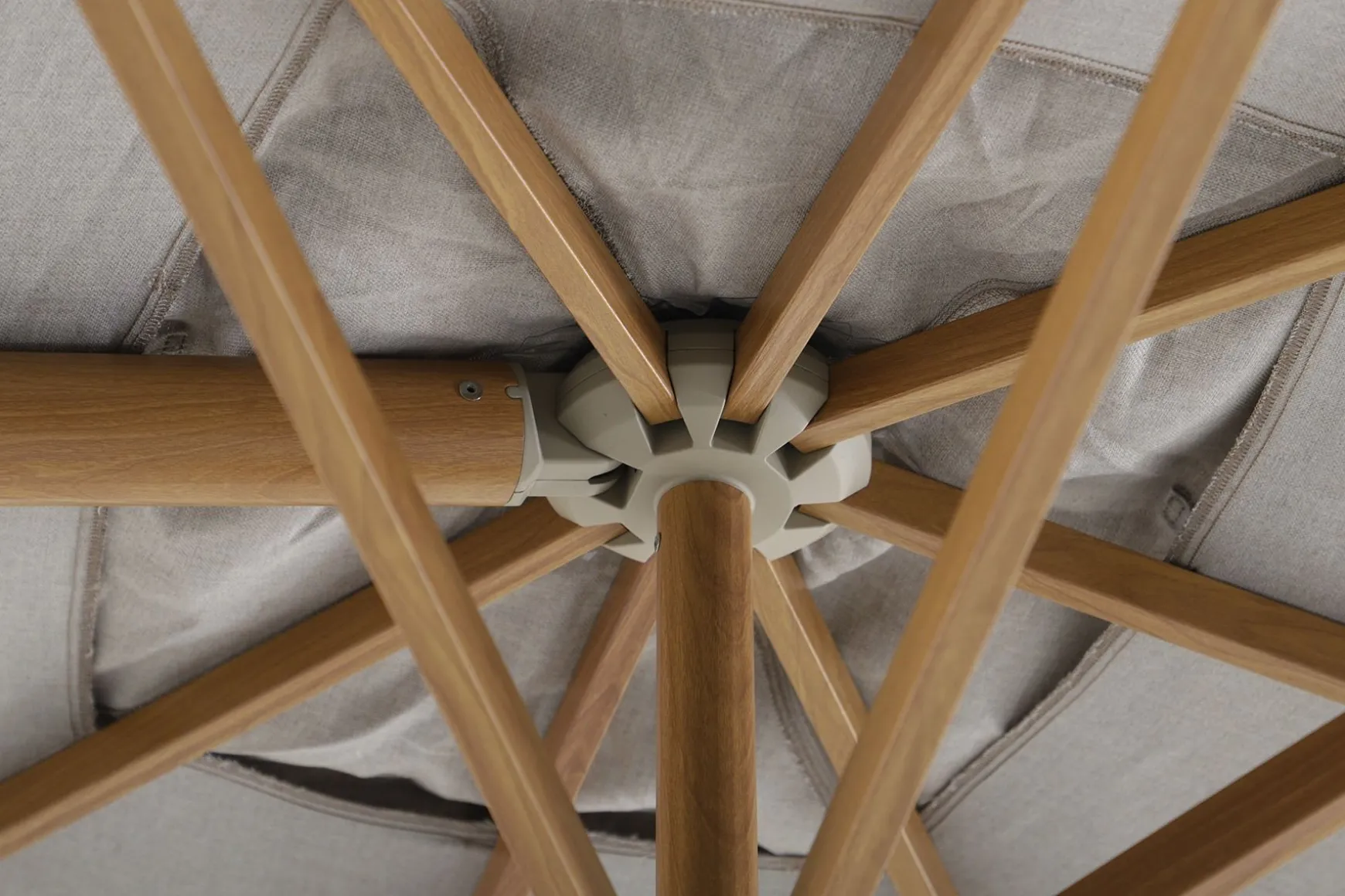 Perfect Shadow Eclipse zweefparasol 400x300 cm. Ultra - Woodlook/Urban Taupe