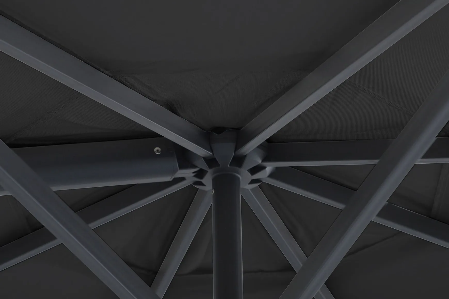 Perfect Shadow Eclipse zweefparasol 300x300 cm. Ultra - Antraciet/Ash Black