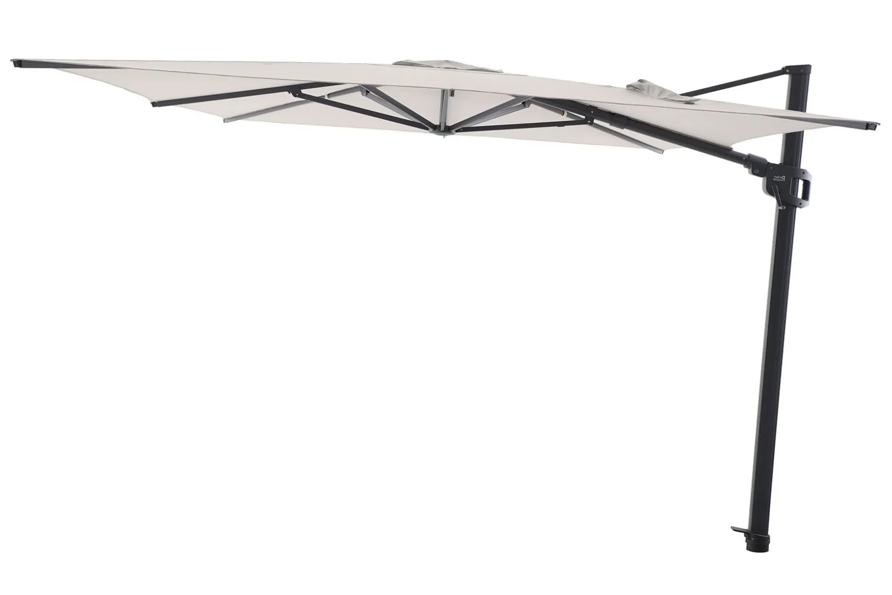 Perfect Shadow Eclipse zweefparasol 300x300 cm. Ultra - Antraciet/Urban Taupe