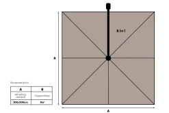 Perfect Shadow Eclipse zweefparasol 300x300 cm. Ultra - Woodlook/Urban Taupe
