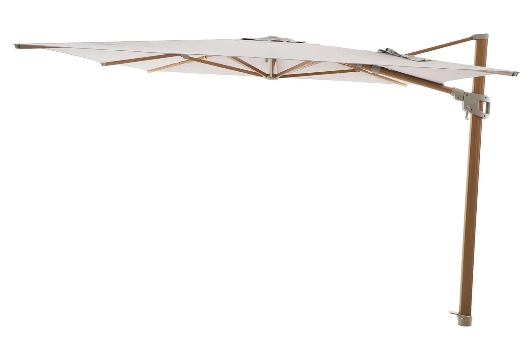 Perfect Shadow Eclipse zweefparasol 300x300 cm. Ultra - Woodlook/Urban Taupe