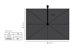 Perfect Shadow Eclipse zweefparasol 400x300 cm. Ultra - Antraciet/Ash Black