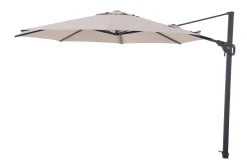 Perfect Shadow Luna ronde zweefparasol Ø350 cm. Flex+ - Antraciet/Urban Taupe