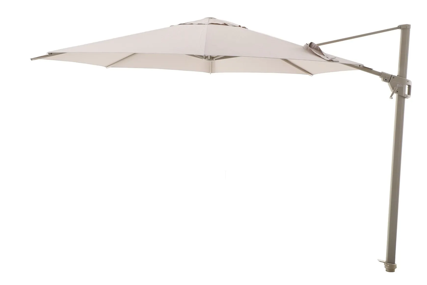 Perfect Shadow Luna ronde zweefparasol Ø350 cm. Flex+ - Latte/Soft Sand