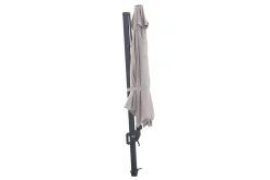 Perfect Shadow Luna ronde zweefparasol Ø350 cm. Flex+ - Antraciet/Urban Taupe met Valencia voet en hoes