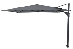 Perfect Shadow Luna zweefparasol 300x300 cm. Flex+ - Antraciet met ingraafbare voet en hoes