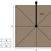 Perfect Shadow Luna zweefparasol 300x300 cm. Flex+ - Antraciet/Urban Taupe met ingraafbare voet en hoes