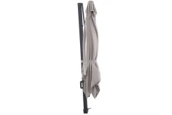 Perfect Shadow Luna zweefparasol 300x300 cm. Flex+ - Antraciet/Urban Taupe met ingraafbare voet en hoes