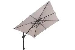 Perfect Shadow Luna zweefparasol 300x300 cm. Flex+ - Antraciet/Urban Taupe met ingraafbare voet en hoes