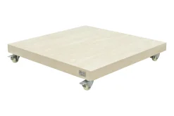Perfect Shadow Luna zweefparasol 300x300 cm. Flex+ - Latte/Soft Sand met Murcia voet en hoes