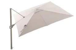 Perfect Shadow Luna zweefparasol 300x300 cm. Flex+ - Latte/Soft Sand met Murcia voet en hoes