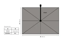 Perfect Shadow Ultra Eclipse Zweefparasol - 4x3m. - Antraciet/Urban Taupe met ingraafvoet en hoes