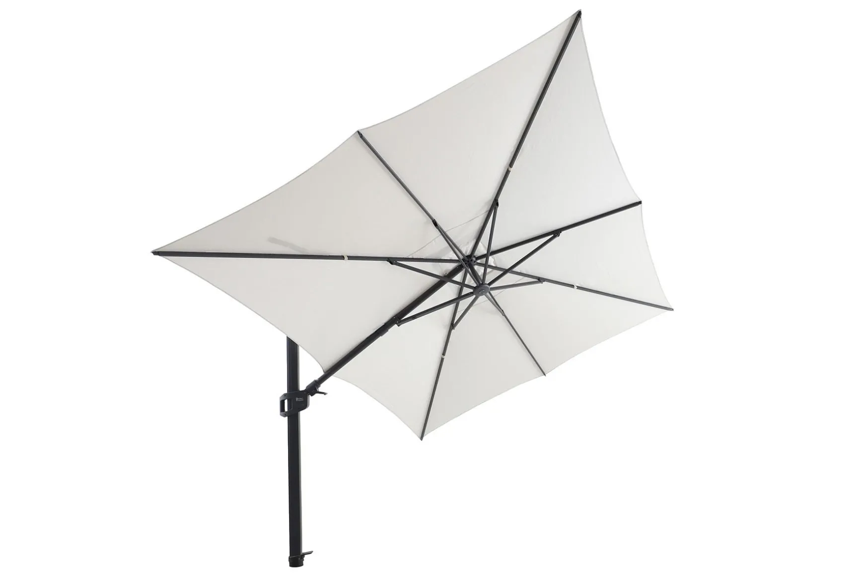 Perfect Shadow Ultra Eclipse Zweefparasol - 4x3m. - Antraciet/Soft Sand met ingraafvoet en hoes