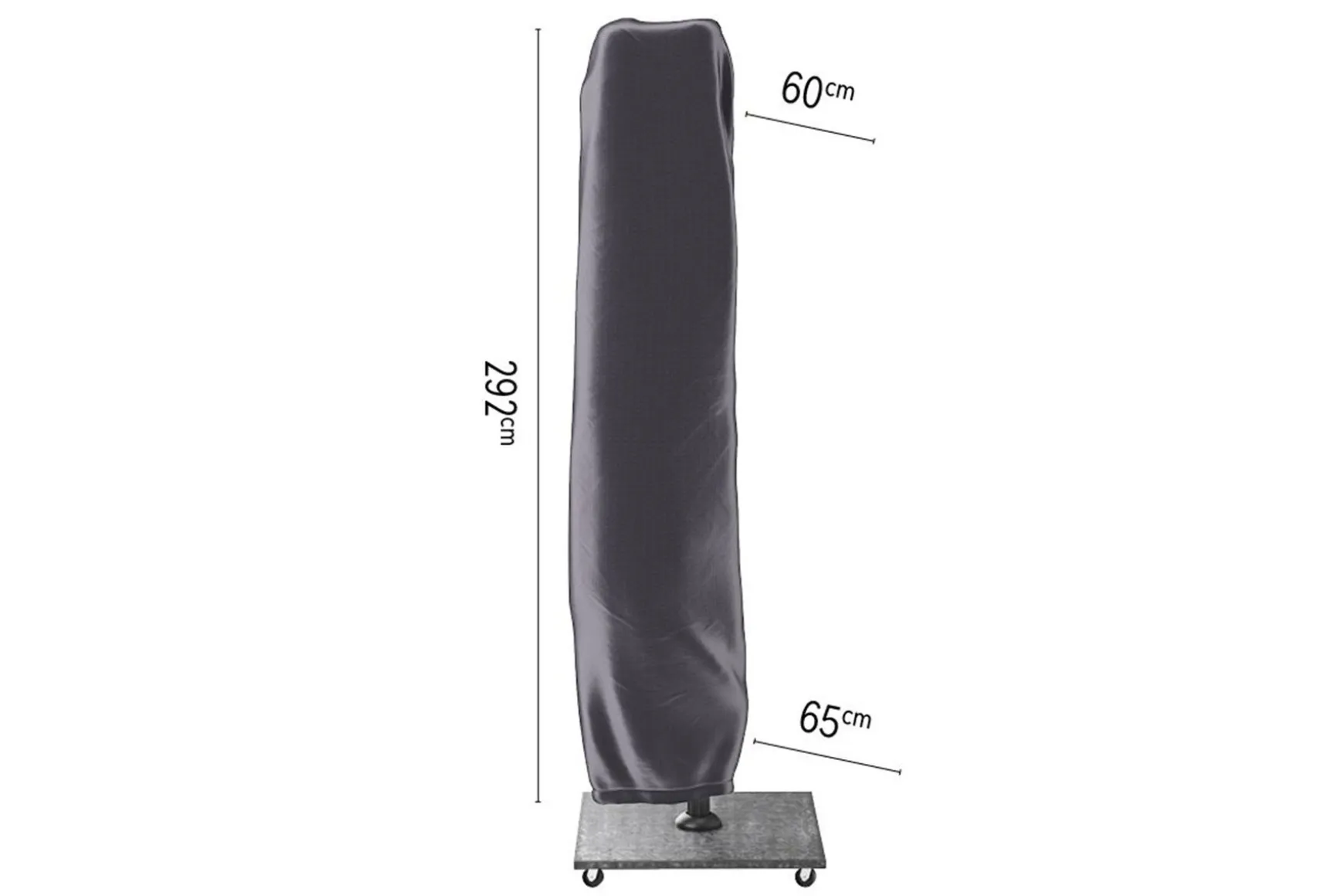 Perfect Shadow Ultra Eclipse Zweefparasol - 4x3m. - Latte/Soft Sand met ingraafvoet en hoes