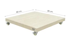 Perfect Shadow Ultra Eclipse Zweefparasol - 4x3m. - Woodlook/Urban Taupe met Murcia voet en hoes