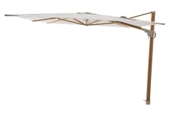 Perfect Shadow Ultra Eclipse Zweefparasol - 4x3m. - Woodlook/Urban Taupe met Murcia voet en hoes