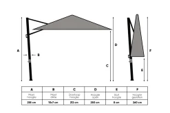 Perfect Shadow Ultra Eclipse Zweefparasol - 4x3m. - Woodlook/Urban Taupe met Murcia voet en hoes