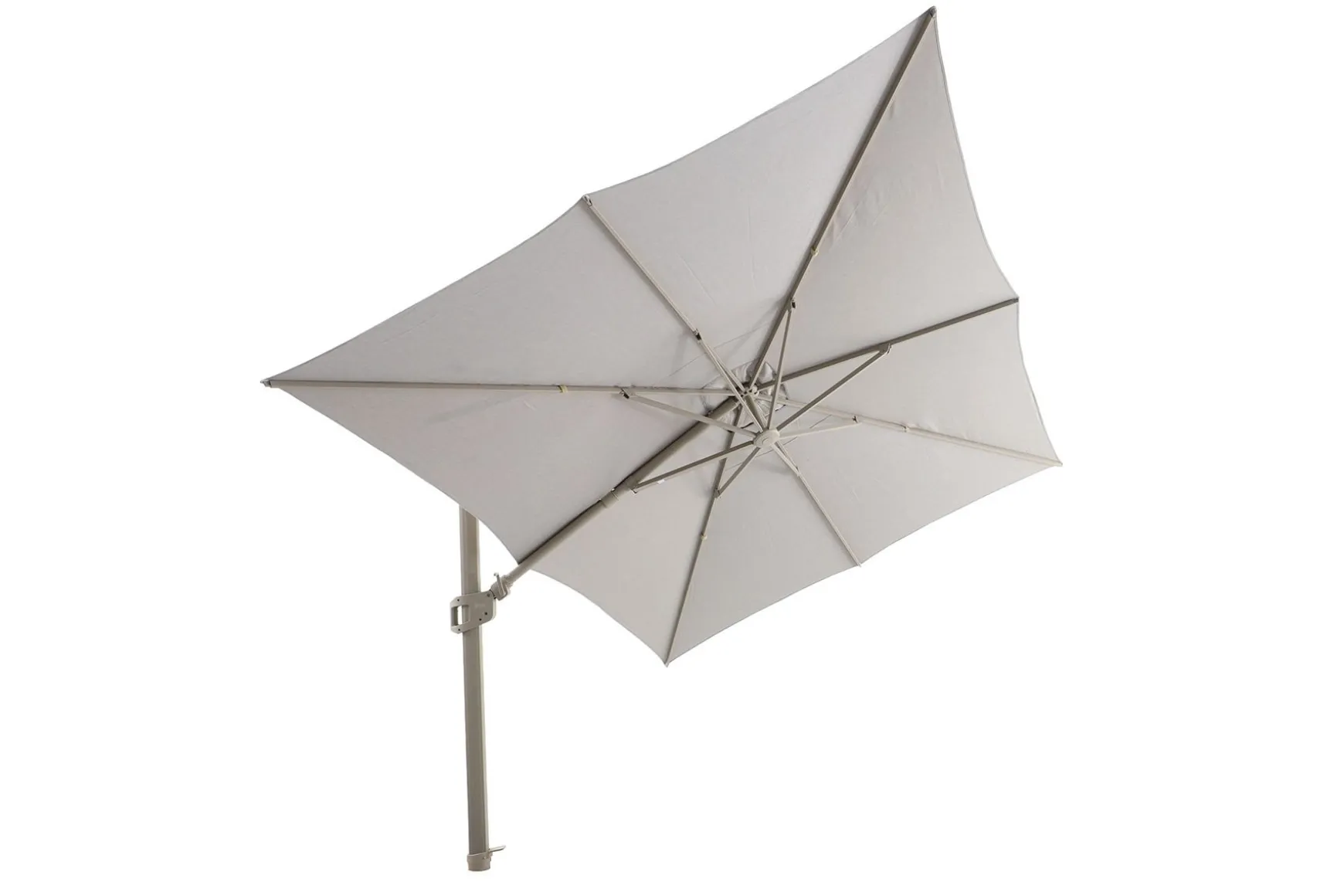Perfect Shadow Ultra Eclipse Zweefparasol - 4x3m. - Latte/Urban Taupe met Murcia voet en hoes