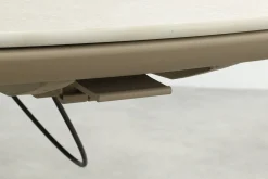 Pisa/Aversa 4-persoons ronde verstelbare low-dining tuinset Ø120 cm. - Latte