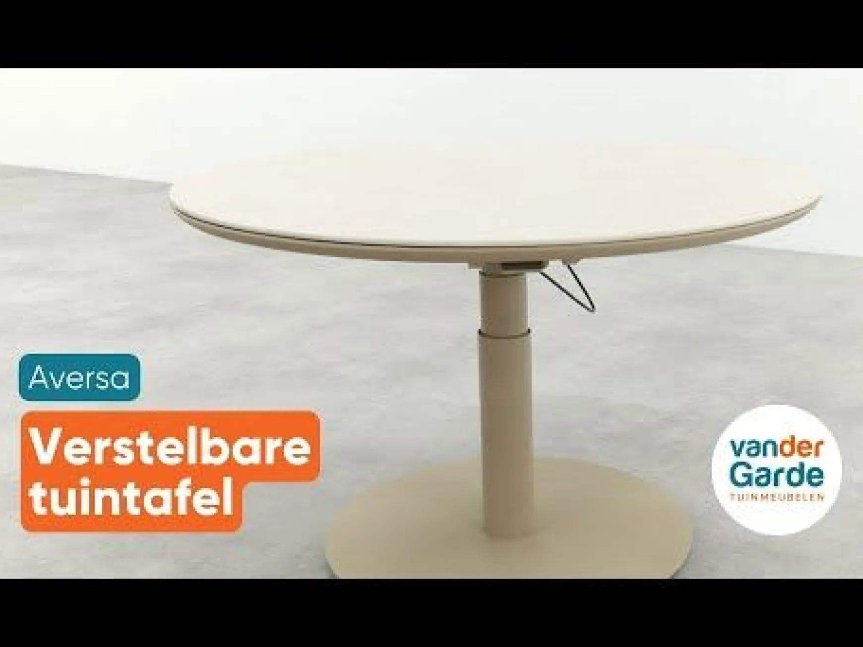 Pisa/Aversa 4-persoons ronde verstelbare low-dining tuinset Ø120 cm. - Latte