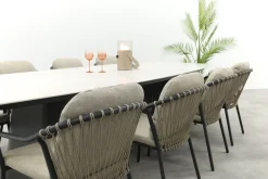 Pisa/GI Denver 8-persoons Deens ovale tuinset 320x120 cm. - Royal Grey