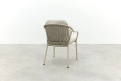 Pisa/Prado 6-persoons ronde dining tuinset Ø160 cm. - Latte