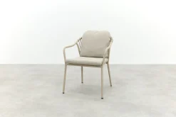 Pisa/Prado 4-persoons ronde dining tuinset Ø130 cm. - Latte