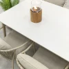 Pisa/Sofia rope dining tuinset voor 6 personen 220x100 cm. - Latte